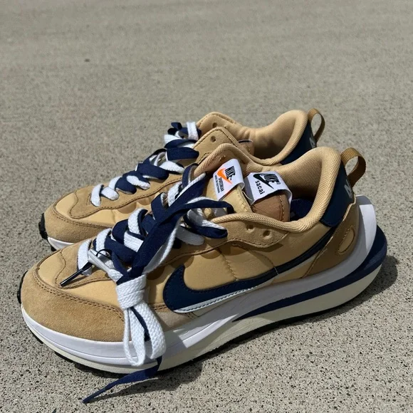 Nike X Sacai vaporwaffle Mens “Sesame Blue Void” - Picture 2 of 7